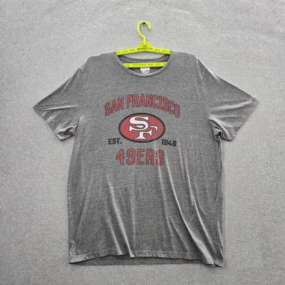 San Francisco 49ers Men Shirt XXL Gray NFL Team Apparel Graphic Logo
